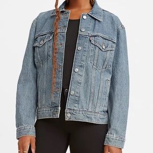 LEVI’S EX-BOYFRIEND TRUCKER JACKET CONCRETE INDIGO - MEDIUM WASH